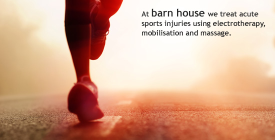 Sports physio at barn house